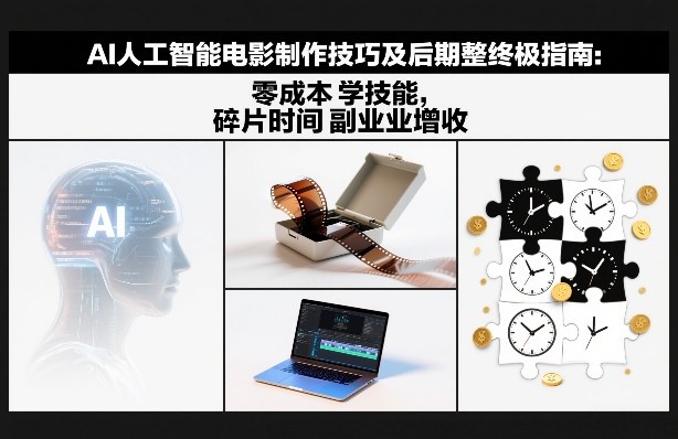 AI人工智能电影制作技巧及后期完整终极指南：零成本学技能，碎片时间副业增收力繁信息站-闲云创业网-老谢轻创网-中创网-福缘网-冒泡网-资源之家-魔方项目库力繁信息站