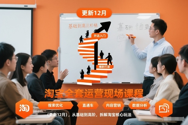 淘宝全套运营现场课程(更新12月)，从基础到高阶，拆解淘宝核心玩法力繁信息站-闲云创业网-老谢轻创网-中创网-福缘网-冒泡网-资源之家-魔方项目库力繁信息站