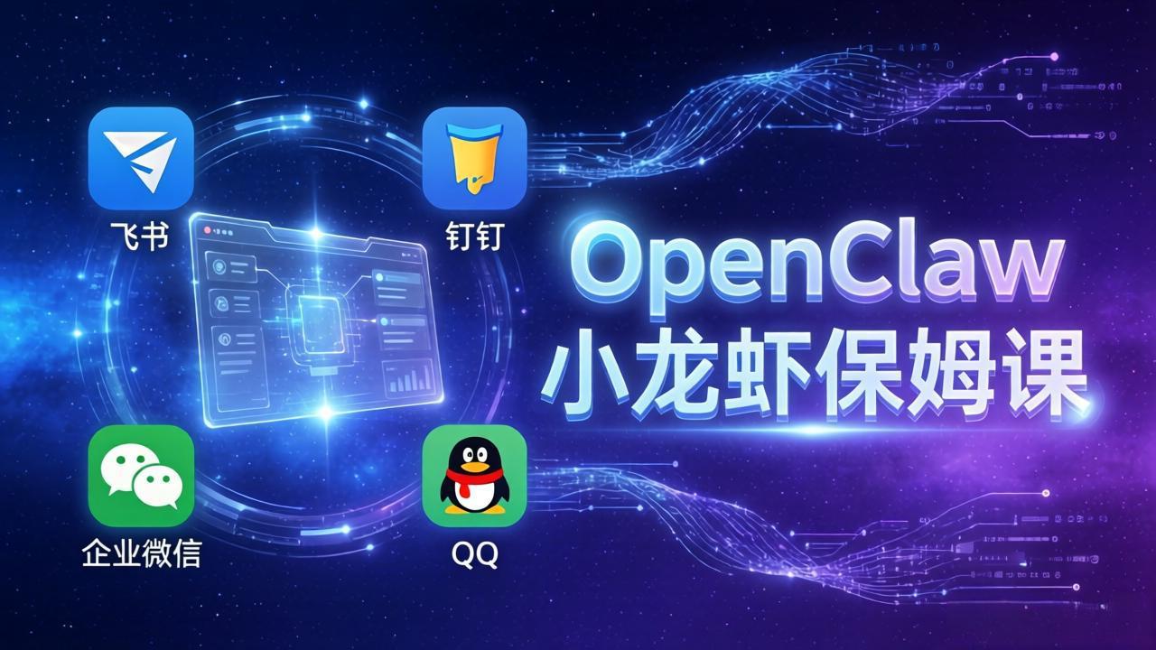 OpenClaw小龙虾保姆课： Windows/macOS/Linux/Docker全系统安装，飞书+钉钉+企业微信+QQ 全接入力繁信息站-闲云创业网-老谢轻创网-中创网-福缘网-冒泡网-资源之家-魔方项目库力繁信息站
