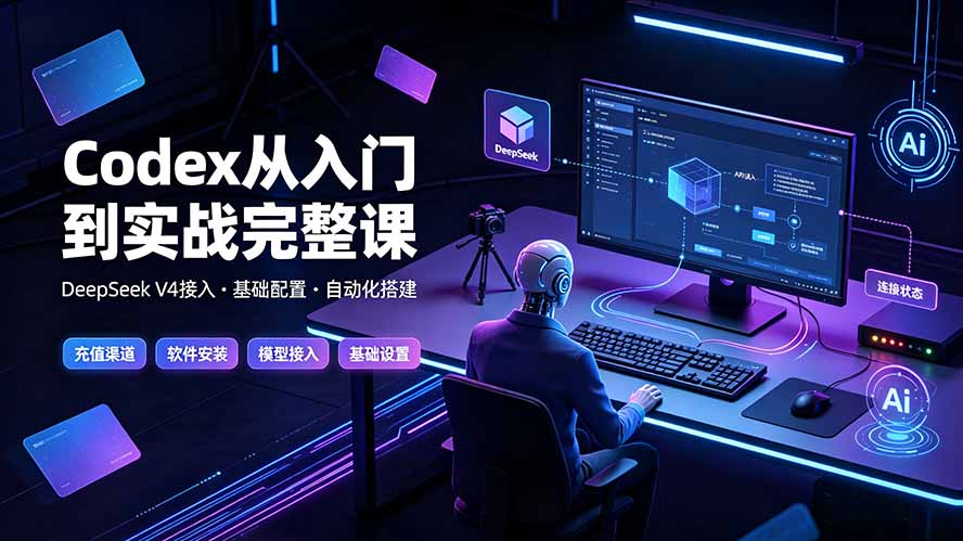 Codex从入门到实战完整课|充值·安装·接入DeepSeek,记忆·插件·Skill·CLI·MCP全拆解力繁信息站-闲云创业网-老谢轻创网-中创网-福缘网-冒泡网-资源之家-魔方项目库力繁信息站