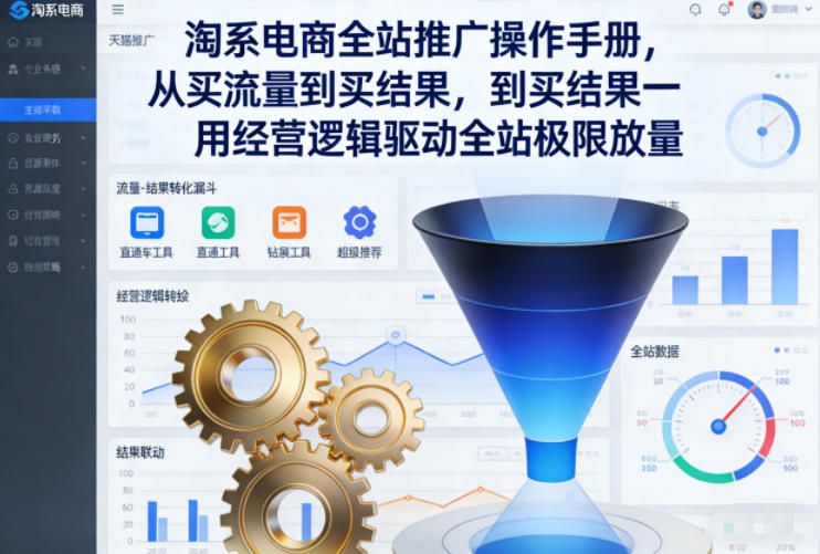 淘系电商全站推广操作手册，从买流量到买结果一用经营逻辑驱动全站极限放量力繁信息站-闲云创业网-老谢轻创网-中创网-福缘网-冒泡网-资源之家-魔方项目库力繁信息站