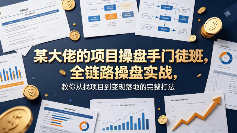 某大佬的项目操盘手门徒班，全链路操盘实战，教你从找项目到变现落地的完整打法力繁信息站-闲云创业网-老谢轻创网-中创网-福缘网-冒泡网-资源之家-魔方项目库力繁信息站