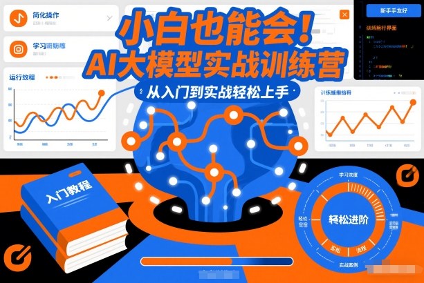 小白也能会!AI大模型实战训练营,从入门到实战轻松上手力繁信息站-闲云创业网-老谢轻创网-中创网-福缘网-冒泡网-资源之家-魔方项目库力繁信息站