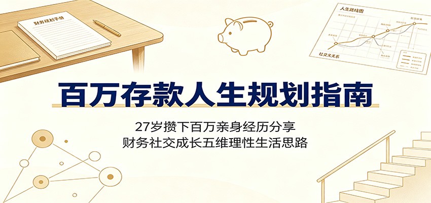 百万存款人生规划指南：27岁攒下百万亲身经历分享，财务社交成长五维理性生活思路力繁信息站-闲云创业网-老谢轻创网-中创网-福缘网-冒泡网-资源之家-魔方项目库力繁信息站