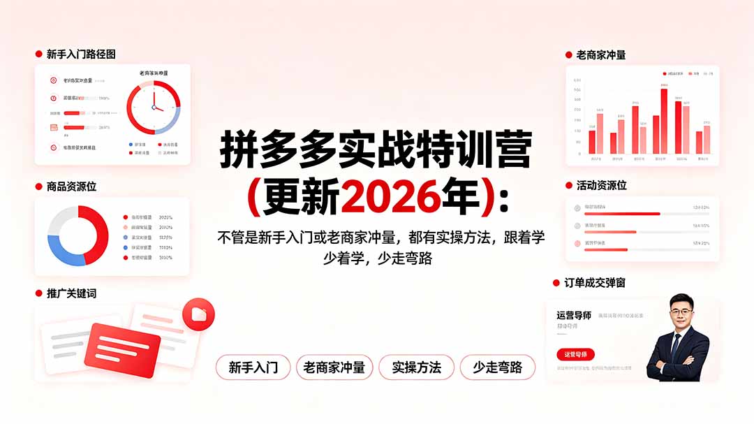 拼多多实战特训营(更新2026年力繁信息站-闲云创业网-老谢轻创网-中创网-福缘网-冒泡网-资源之家-魔方项目库力繁信息站