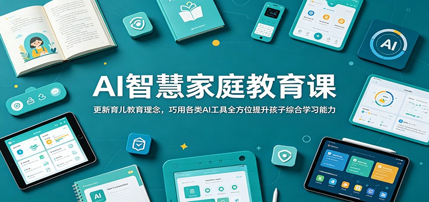 AI智慧家庭教育课:更新育儿教育理念,巧用各类AI工具全方位提升孩子综合学习能力力繁信息站-闲云创业网-老谢轻创网-中创网-福缘网-冒泡网-资源之家-魔方项目库力繁信息站