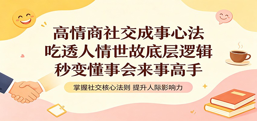 高情商社交成事心法：吃透人情世故底层逻辑，秒变懂事会来事高手力繁信息站-闲云创业网-老谢轻创网-中创网-福缘网-冒泡网-资源之家-魔方项目库力繁信息站