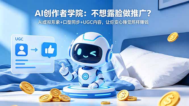 AI创作者学院:不想露脸做推广?AI虚拟形象+口型同步+UGC内容,让你安心睡觉照样赚钱力繁信息站-闲云创业网-老谢轻创网-中创网-福缘网-冒泡网-资源之家-魔方项目库力繁信息站