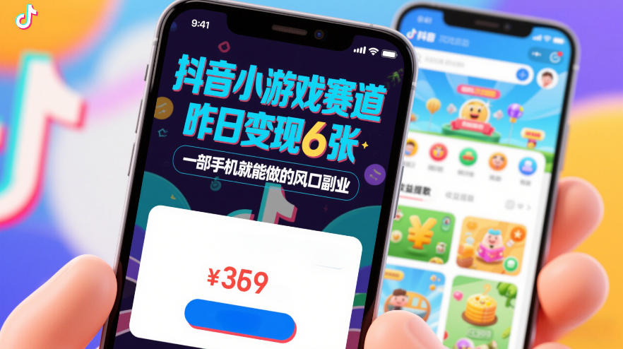 抖音小游戏赛道，昨日变现600+，零基础一部手机就能做的风口副业【揭秘】力繁信息站-闲云创业网-老谢轻创网-中创网-福缘网-冒泡网-资源之家-魔方项目库力繁信息站