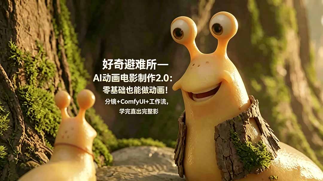 好奇避难所—AI动画电影制作2.0:零基础也能做动画!分镜+ComfyUI+工作流,学完直出完整影片力繁信息站-闲云创业网-老谢轻创网-中创网-福缘网-冒泡网-资源之家-魔方项目库力繁信息站