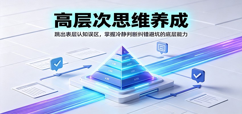 高层次思维养成：跳出表层认知误区，掌握冷静判断纠错避坑的底层能力力繁信息站-闲云创业网-老谢轻创网-中创网-福缘网-冒泡网-资源之家-魔方项目库力繁信息站