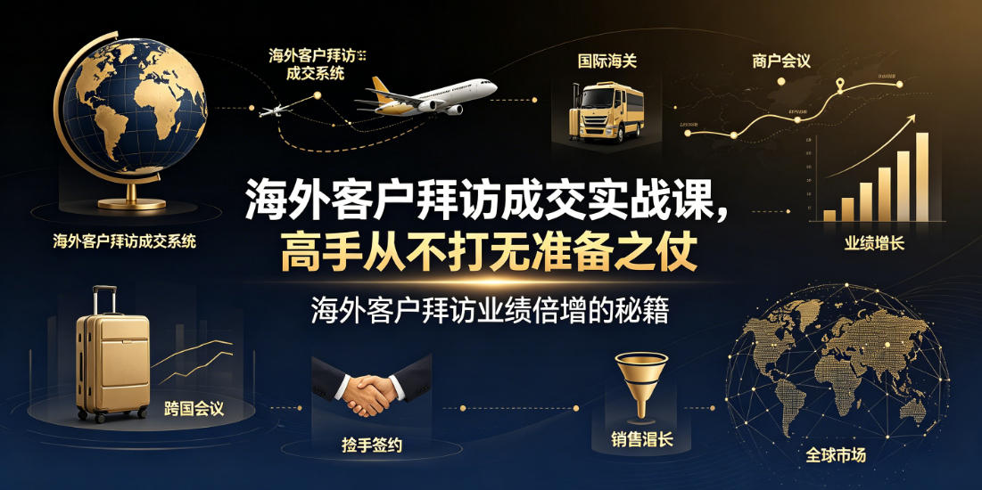 海外客户拜访成交实战课,高手从不打无准备之仗,海外客户拜访业绩倍增的秘籍力繁信息站-闲云创业网-老谢轻创网-中创网-福缘网-冒泡网-资源之家-魔方项目库力繁信息站