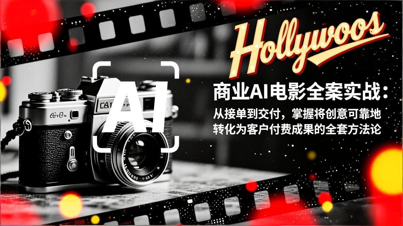 商业AI电影全案实战:从接单到交付,掌握将创意可靠地转化为客户付费成果的全套方法论力繁信息站-闲云创业网-老谢轻创网-中创网-福缘网-冒泡网-资源之家-魔方项目库力繁信息站