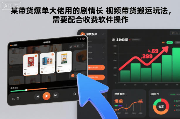 某带货爆单大佬用的剧情长视频带货搬运玩法，需要配合收费软件操作力繁信息站-闲云创业网-老谢轻创网-中创网-福缘网-冒泡网-资源之家-魔方项目库力繁信息站