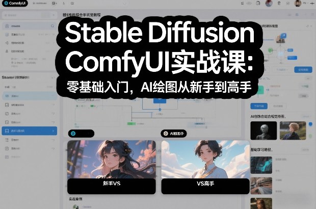 Stable Diffusion ComfyUI实战课：零基础入门，AI绘图从新手到高手力繁信息站-闲云创业网-老谢轻创网-中创网-福缘网-冒泡网-资源之家-魔方项目库力繁信息站