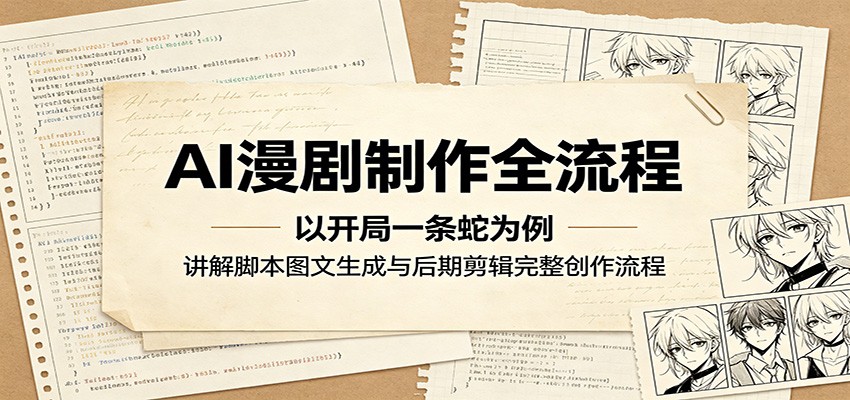 AI漫剧制作全流程：以开局一条蛇为例，讲解脚本图文生成与后期剪辑完整创作流程力繁信息站-闲云创业网-老谢轻创网-中创网-福缘网-冒泡网-资源之家-魔方项目库力繁信息站