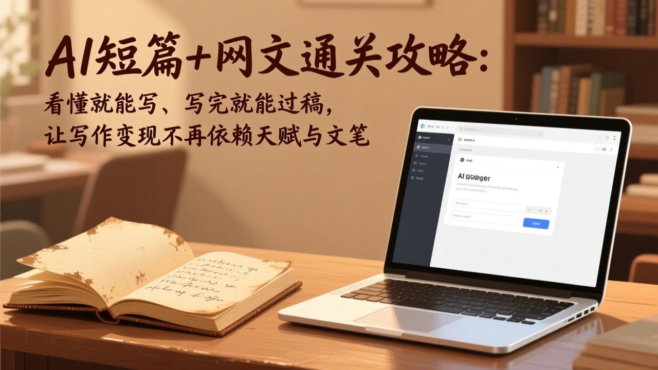 AI短篇+网文通关攻略：看懂就能写、写完就能过稿，让写作变现不再依赖天赋与文笔力繁信息站-闲云创业网-老谢轻创网-中创网-福缘网-冒泡网-资源之家-魔方项目库力繁信息站