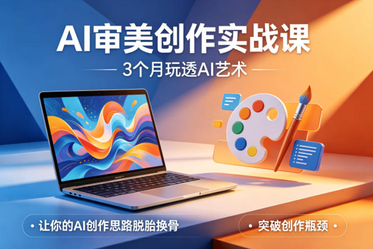 AI审美创作实战课,3个月玩透AI艺术,让你的AI创作思路脱胎换骨,突破创作瓶颈(更新0617)力繁信息站-闲云创业网-老谢轻创网-中创网-福缘网-冒泡网-资源之家-魔方项目库力繁信息站