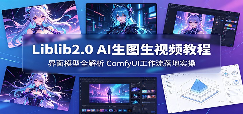 Liblib2.0 AI生图生视频教程:界面模型全解析,ComfyUI工作流落地实操力繁信息站-闲云创业网-老谢轻创网-中创网-福缘网-冒泡网-资源之家-魔方项目库力繁信息站