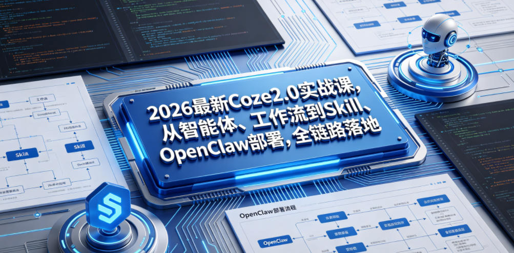 2026最新Coze2.0实战课，从智能体、工作流到Skill、OpenClaw部署，全链路落地力繁信息站-闲云创业网-老谢轻创网-中创网-福缘网-冒泡网-资源之家-魔方项目库力繁信息站