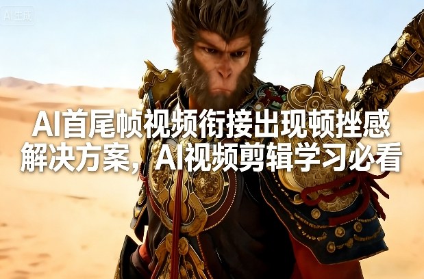 AI首尾帧视频衔接出现顿挫感解决方案，AI视频剪辑学习必看力繁信息站-闲云创业网-老谢轻创网-中创网-福缘网-冒泡网-资源之家-魔方项目库力繁信息站