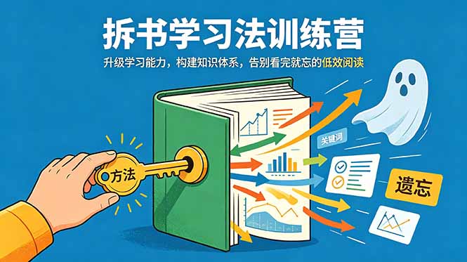 拆书学习法训练营,升级学习能力,构建知识体系,,告别看完就忘的低效阅读力繁信息站-闲云创业网-老谢轻创网-中创网-福缘网-冒泡网-资源之家-魔方项目库力繁信息站