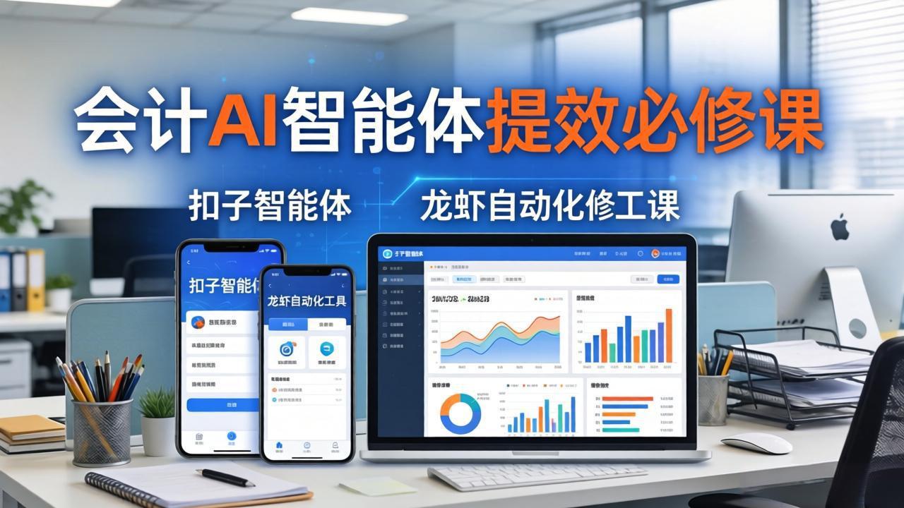财务会计AI智能体提效必修课：扣子智能体+龙虾自动化+报表分析，一站式提升财务工作效率力繁信息站-闲云创业网-老谢轻创网-中创网-福缘网-冒泡网-资源之家-魔方项目库力繁信息站