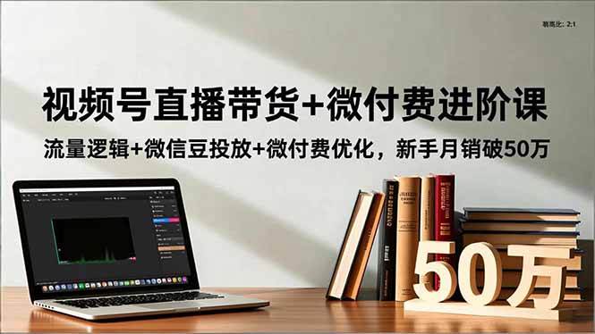 视频号直播带货+微付费进阶课：流量逻辑+微信豆投放+微付费优化，新手月销破50万力繁信息站-闲云创业网-老谢轻创网-中创网-福缘网-冒泡网-资源之家-魔方项目库力繁信息站