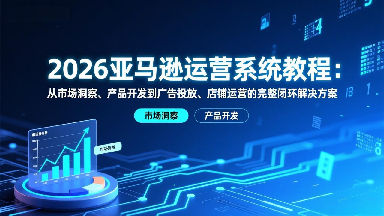 2026亚马逊运营系统教程：从市场洞察、产品开发到广告投放、店铺运营的完整闭环解决方案力繁信息站-闲云创业网-老谢轻创网-中创网-福缘网-冒泡网-资源之家-魔方项目库力繁信息站