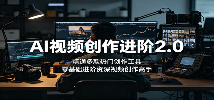 AI视频创作进阶2.0：精通多款热门创作工具，零基础进阶资深视频创作高手力繁信息站-闲云创业网-老谢轻创网-中创网-福缘网-冒泡网-资源之家-魔方项目库力繁信息站