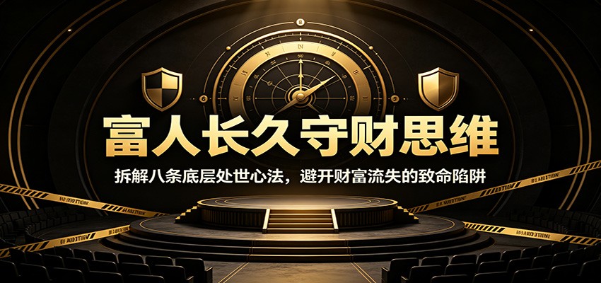 富人长久守财思维：拆解八条底层处世心法，避开财富流失的致命陷阱力繁信息站-闲云创业网-老谢轻创网-中创网-福缘网-冒泡网-资源之家-魔方项目库力繁信息站