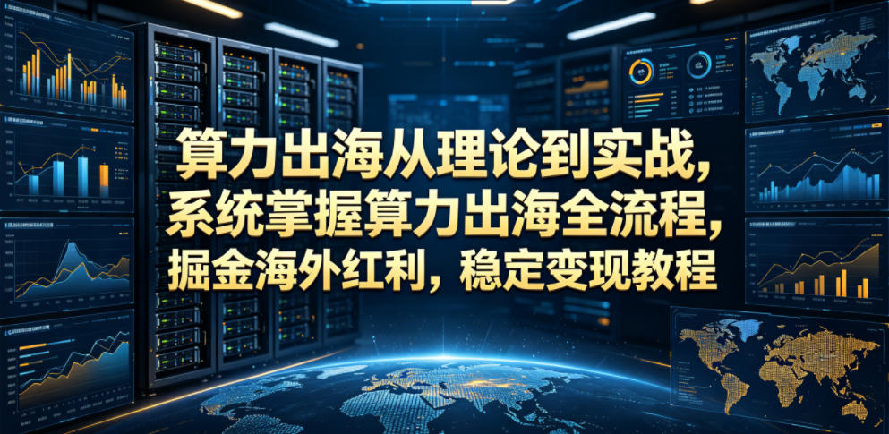 算力出海从理论到实战,系统掌握算力出海全流程,掘金海外红利,稳定变现教程力繁信息站-闲云创业网-老谢轻创网-中创网-福缘网-冒泡网-资源之家-魔方项目库力繁信息站