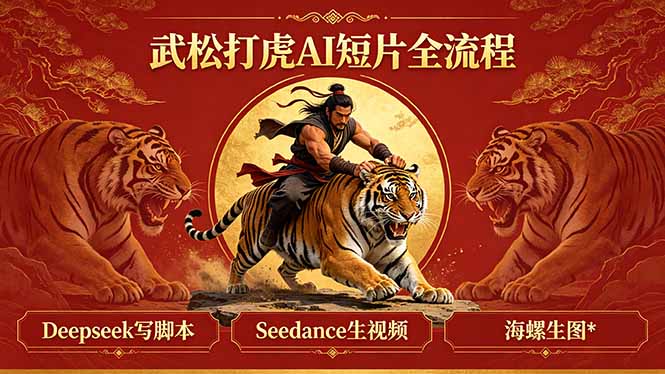 武松打虎AI短片全流程：Deepseek写脚本+Seedance生视频+海螺生图力繁信息站-闲云创业网-老谢轻创网-中创网-福缘网-冒泡网-资源之家-魔方项目库力繁信息站