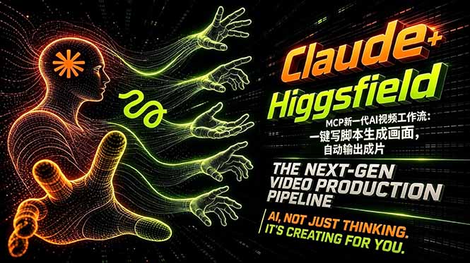Claude+Higgsfield MCP新一代AI视频工作流：一键写脚本生成画面，自动输出成片力繁信息站-闲云创业网-老谢轻创网-中创网-福缘网-冒泡网-资源之家-魔方项目库力繁信息站