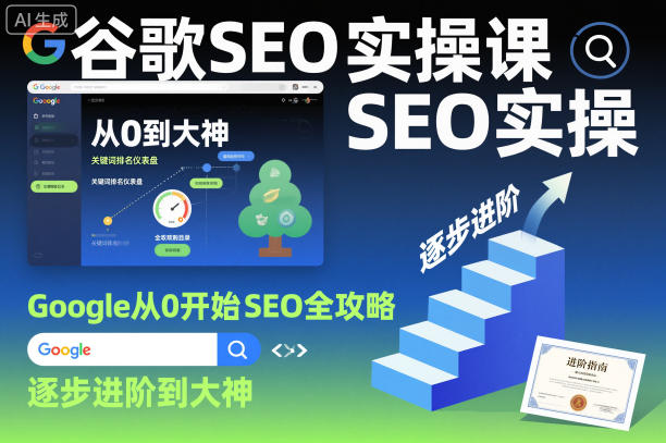 谷歌SEO实操课，Google从0开始SEO全攻略，逐步进阶到大神(更新26年)力繁信息站-闲云创业网-老谢轻创网-中创网-福缘网-冒泡网-资源之家-魔方项目库力繁信息站