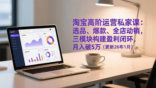 淘宝高阶运营私家课：选品、爆款、全店动销，三模块构建盈利闭环，月入破5万(更新26年1月力繁信息站-闲云创业网-老谢轻创网-中创网-福缘网-冒泡网-资源之家-魔方项目库力繁信息站
