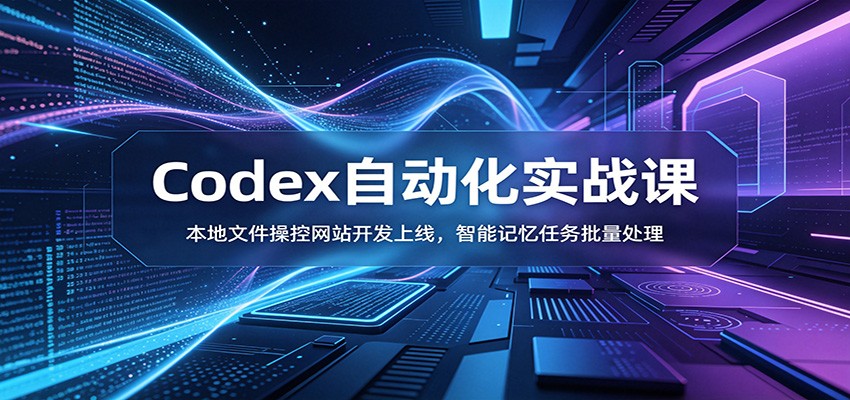 Codex自动化实战课：本地文件操控网站开发上线，智能记忆任务批量处理力繁信息站-闲云创业网-老谢轻创网-中创网-福缘网-冒泡网-资源之家-魔方项目库力繁信息站