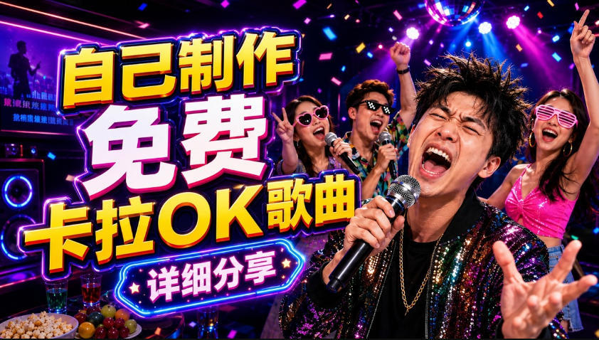 零基础AI制作免费卡拉OK视频教程,从歌曲生成、音轨分离到字幕制作、视频导出,手把手教学力繁信息站-闲云创业网-老谢轻创网-中创网-福缘网-冒泡网-资源之家-魔方项目库力繁信息站