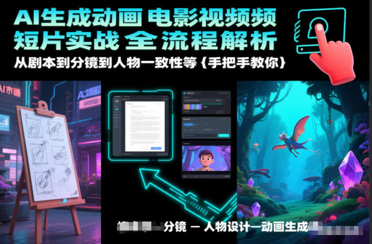 AI生成动画电影视频短片实战全流程解析,从剧本到分镜到人物一致性等手把手教你力繁信息站-闲云创业网-老谢轻创网-中创网-福缘网-冒泡网-资源之家-魔方项目库力繁信息站