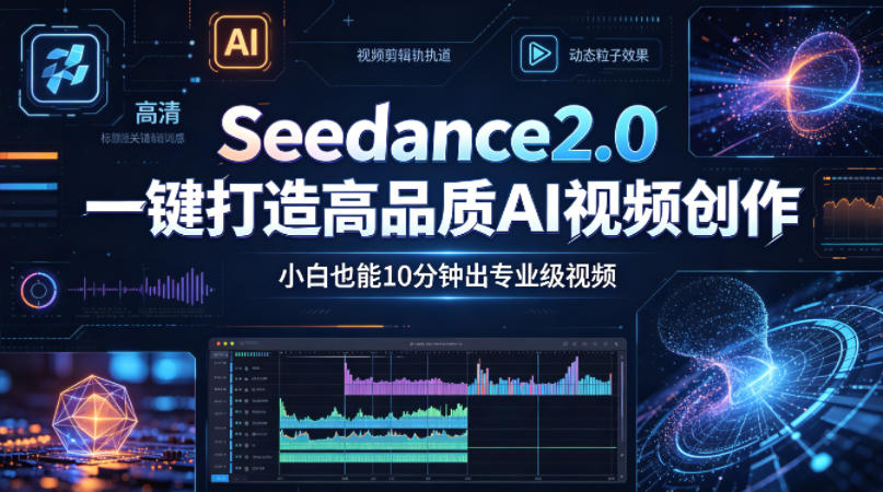 Seedance2.0一键打造高品质AI视频创作，小白也能10分钟出专业级视频力繁信息站-闲云创业网-老谢轻创网-中创网-福缘网-冒泡网-资源之家-魔方项目库力繁信息站