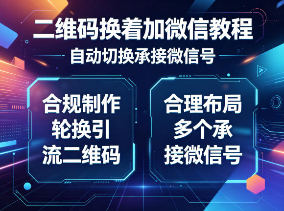 二维码换着加微信教程,自动切换承接微信号,合规制作轮换引流二维码,合理布局多个承接微信号力繁信息站-闲云创业网-老谢轻创网-中创网-福缘网-冒泡网-资源之家-魔方项目库力繁信息站