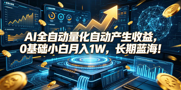 AI全自动量化自动产生收益，0基础小白月入1W，长期蓝海！【揭秘】力繁信息站-闲云创业网-老谢轻创网-中创网-福缘网-冒泡网-资源之家-魔方项目库力繁信息站