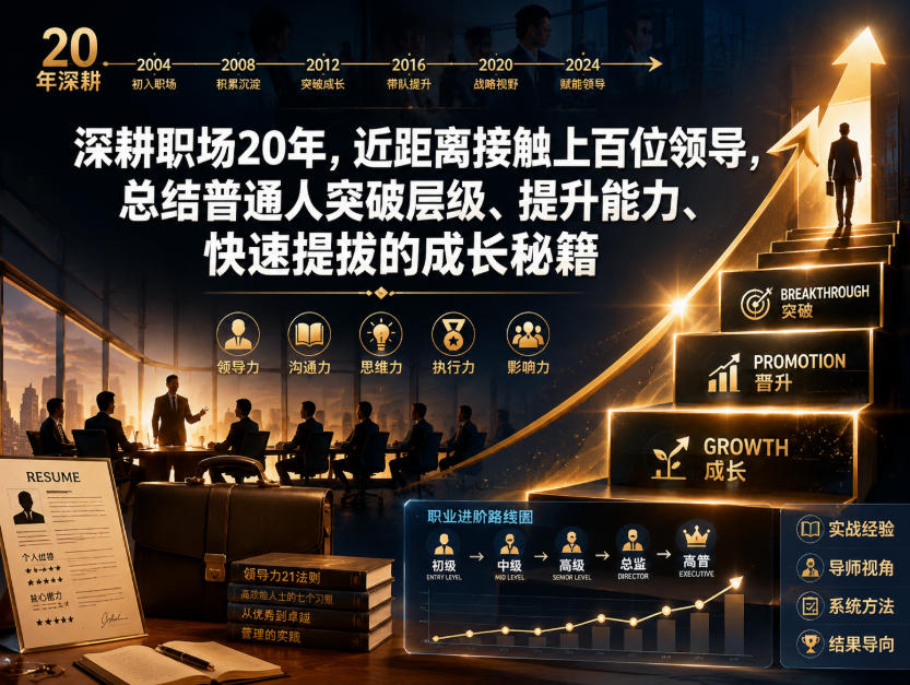 付费文章:深耕职场20年,近距离接触上百位领导,总结普通人突破层级、提升能力、快速提拔的成长秘籍(全网独家干货)力繁信息站-闲云创业网-老谢轻创网-中创网-福缘网-冒泡网-资源之家-魔方项目库力繁信息站