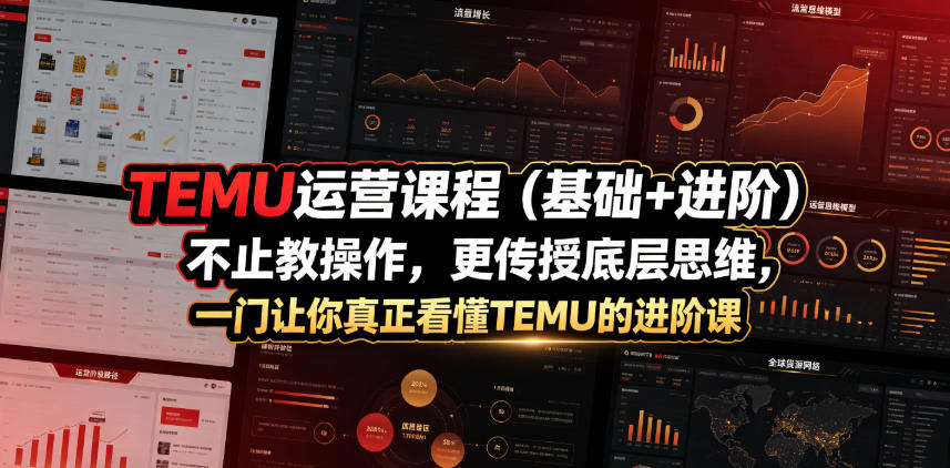 TEMU运营课程(基础+进阶)，不止教操作，更传授底层思维，一门让你真正看懂TEMU的进阶课力繁信息站-闲云创业网-老谢轻创网-中创网-福缘网-冒泡网-资源之家-魔方项目库力繁信息站