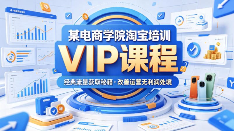 某电商学院淘宝培训VIP课程,各种经典有用的流量获取秘籍,改善运营产品没利润的处境(2026年6月)力繁信息站-闲云创业网-老谢轻创网-中创网-福缘网-冒泡网-资源之家-魔方项目库力繁信息站