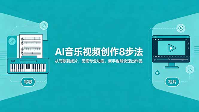 AI音乐视频创作8步法：从写歌到成片，无需专业功底，新手也能快速出作品力繁信息站-闲云创业网-老谢轻创网-中创网-福缘网-冒泡网-资源之家-魔方项目库力繁信息站