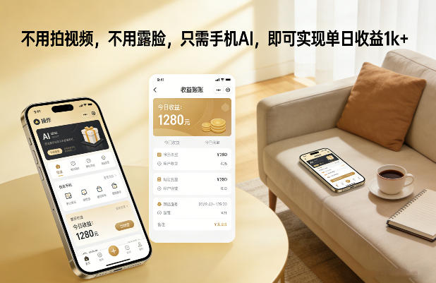 不用拍视频，不用露脸，只需手机AI，即可实现单日收益1k+【揭秘】力繁信息站-闲云创业网-老谢轻创网-中创网-福缘网-冒泡网-资源之家-魔方项目库力繁信息站