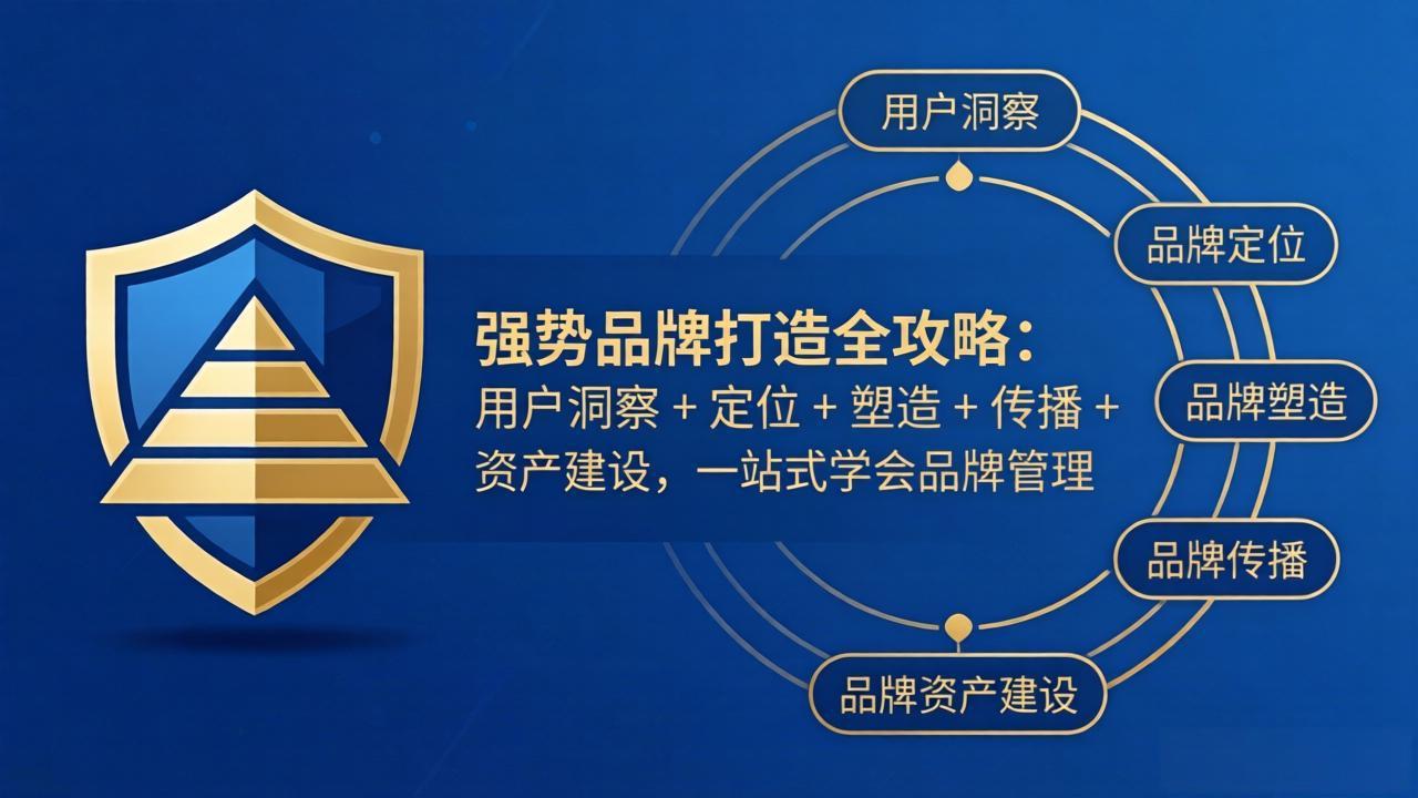 强势品牌打造全攻略：用户洞察 + 定位 + 塑造 + 传播 + 资产建设，一站式学会品牌管理力繁信息站-闲云创业网-老谢轻创网-中创网-福缘网-冒泡网-资源之家-魔方项目库力繁信息站