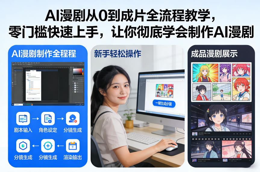 AI漫剧从0到成片全流程教学，零门槛快速上手，让你彻底学会制作AI漫剧【保姆级教程】力繁信息站-闲云创业网-老谢轻创网-中创网-福缘网-冒泡网-资源之家-魔方项目库力繁信息站