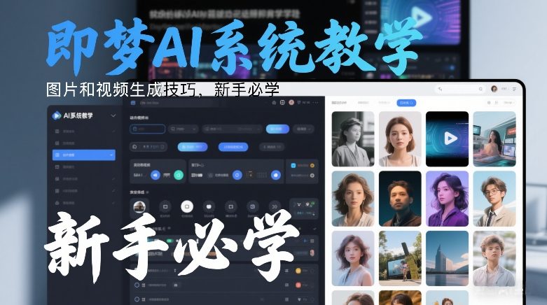 即梦AI系统教学，图片和视频生成技巧，新手必学力繁信息站-闲云创业网-老谢轻创网-中创网-福缘网-冒泡网-资源之家-魔方项目库力繁信息站